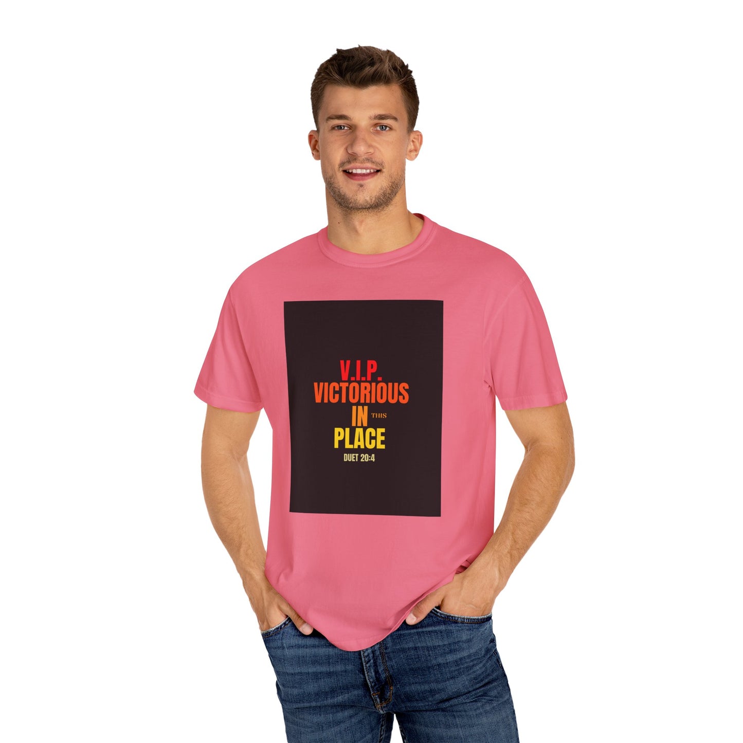 Unisex Garment-Dyed Victorious In This place T-shirt