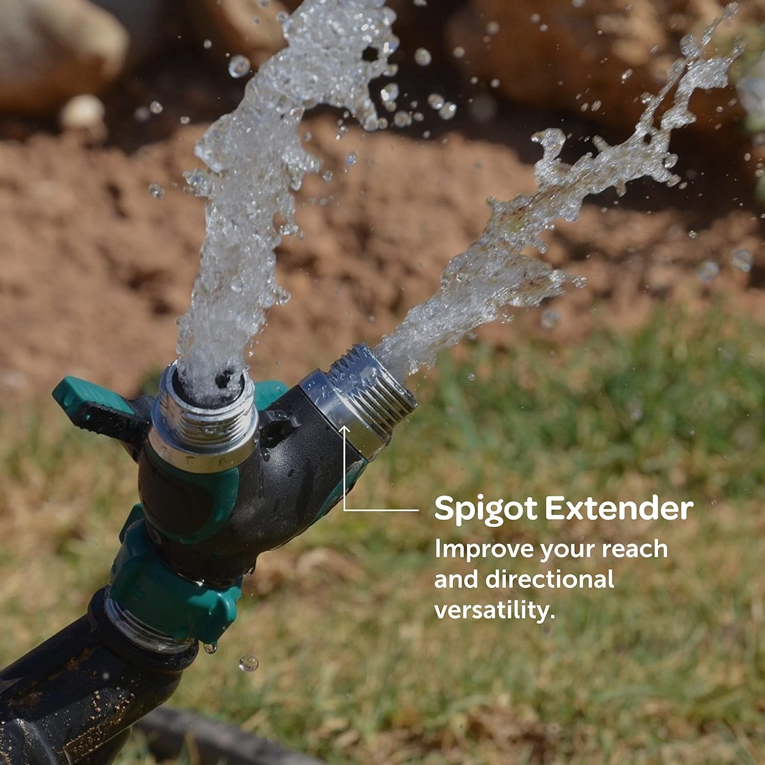 - Hose Splitter, 2 Way Heavy Duty, Garden Hose Splitter, Faucet Splitter, Outdoor Faucet Splitter, Y Adapter for Water Hose, Water Spigot Splitter, All Metal, with Shut off Valve - 4" X 4" X 1.5"