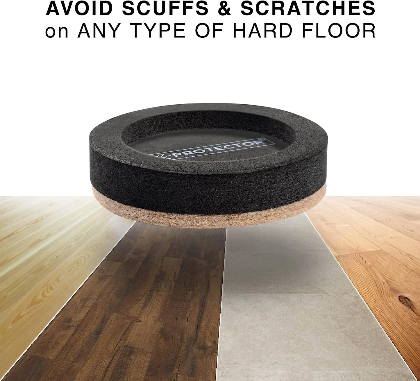 Felt Furniture Sliders for Hardwood Floors  8 PCS 3 ½” - Furniture Slider with Unique Design - Heavy-Duty Furniture Movers for Hard Surfaces - Felt Sliders - Move Your Furniture Easily!