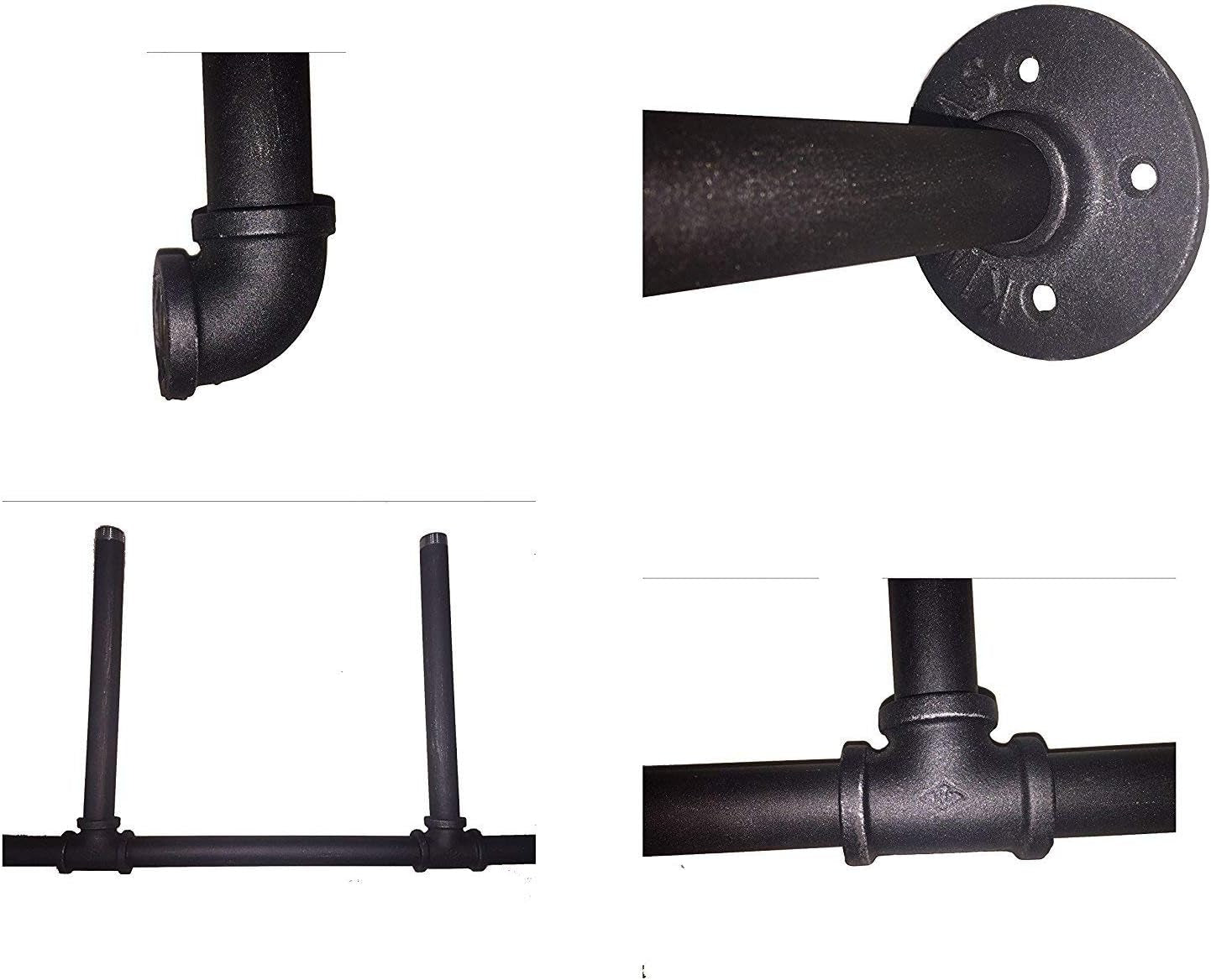 Industrial Retro Wall Mount Iron Pipe Shelf,Diy Open Bookshelf,Hung Bracket,Home Improvement Kitchen Shelves,Tool Utility Shelves, Office Shelves,Ceiling Mount Shelf Shelves