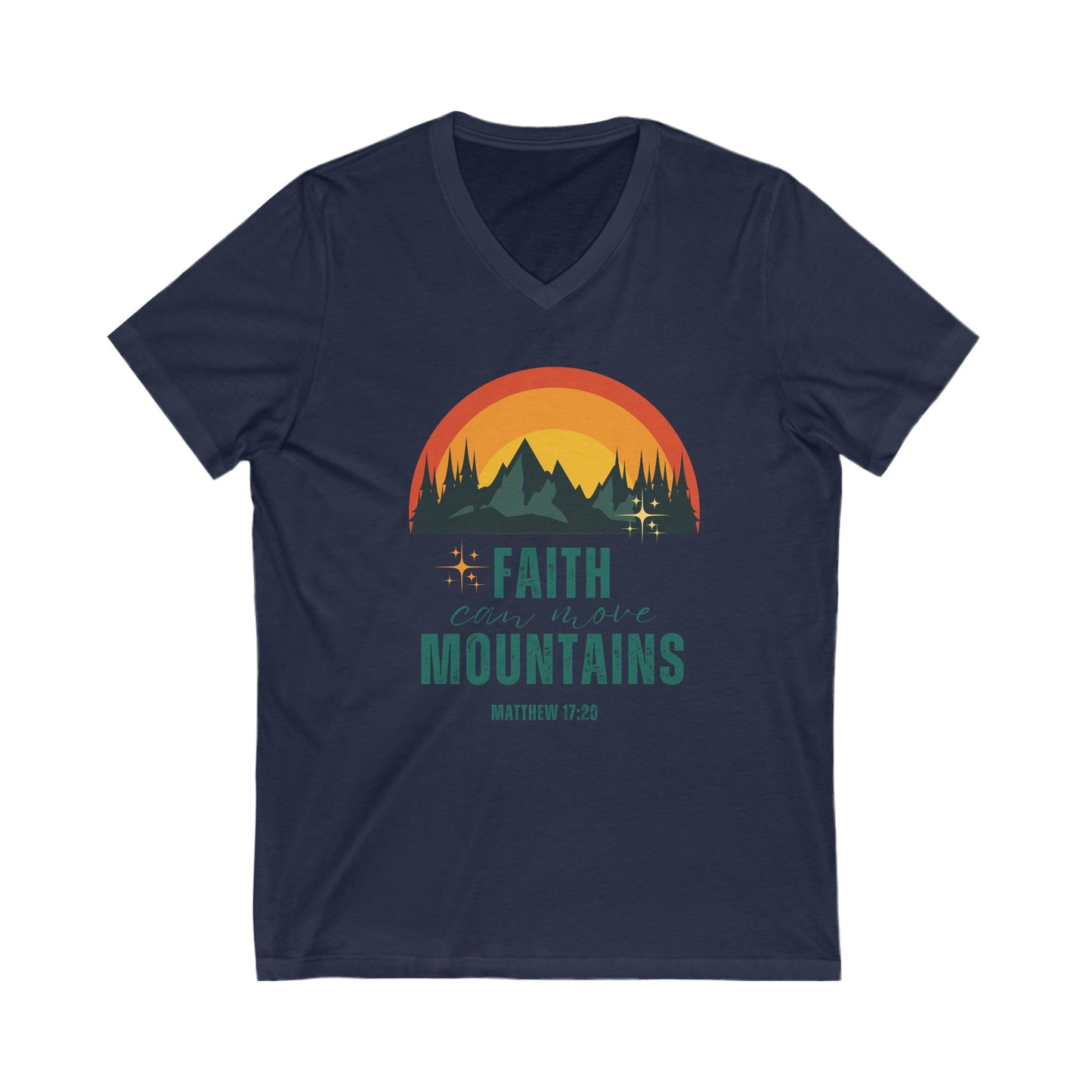 Unisex Jersey Short Sleeve V-Neck Tee