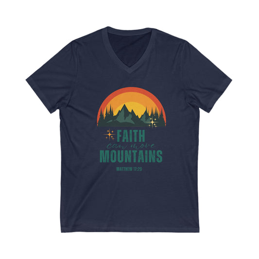 Unisex Jersey Short Sleeve V-Neck Tee
