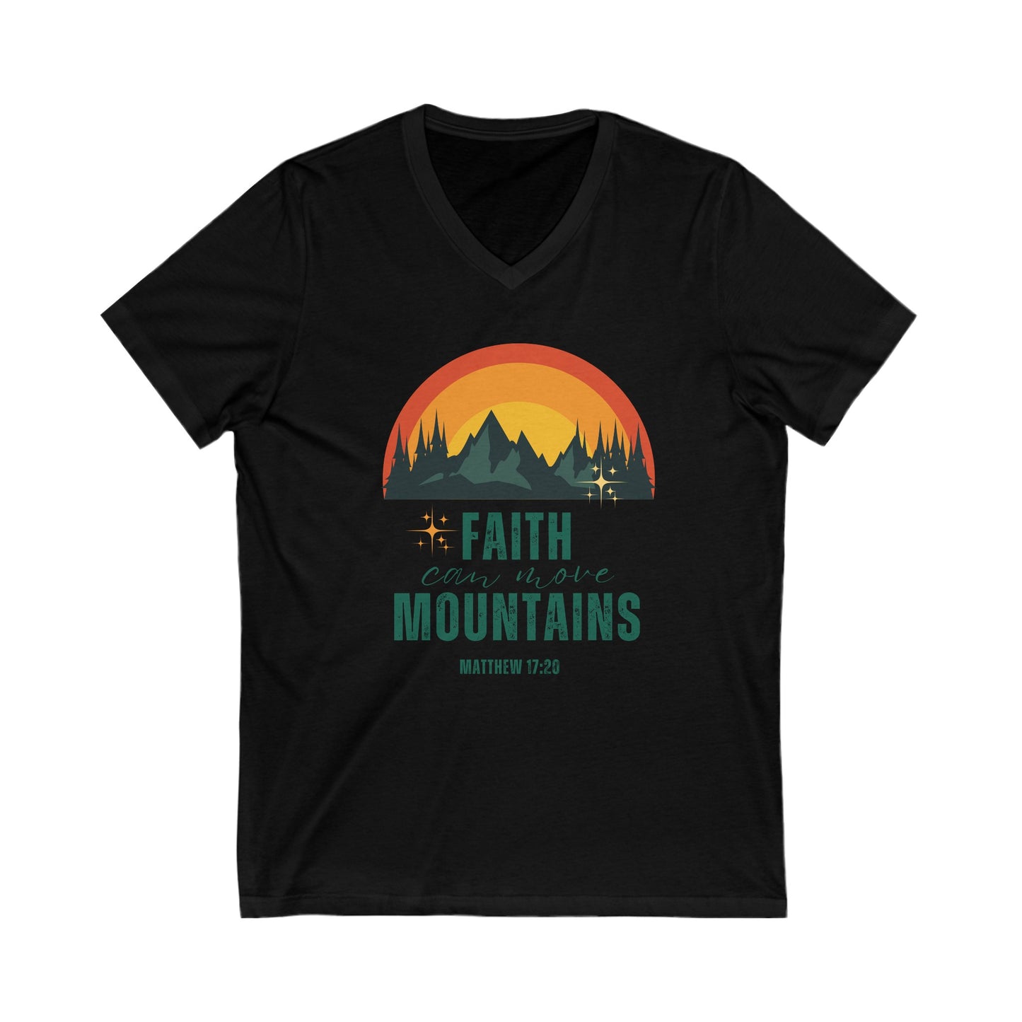 Unisex Jersey Short Sleeve V-Neck Tee