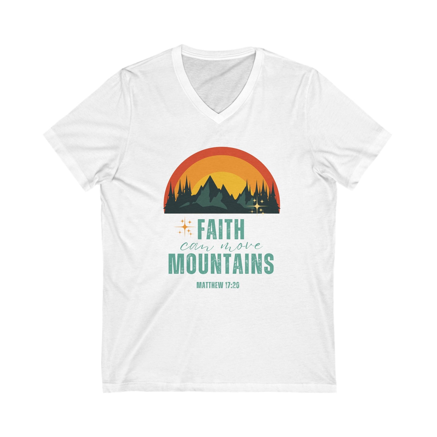Unisex Jersey Short Sleeve V-Neck Tee