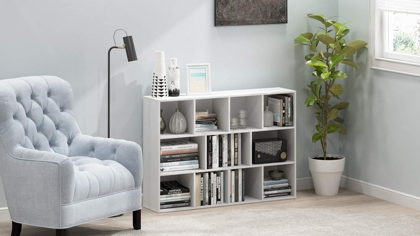 Luder Bookcase / Book / Storage , 11-Cube, White