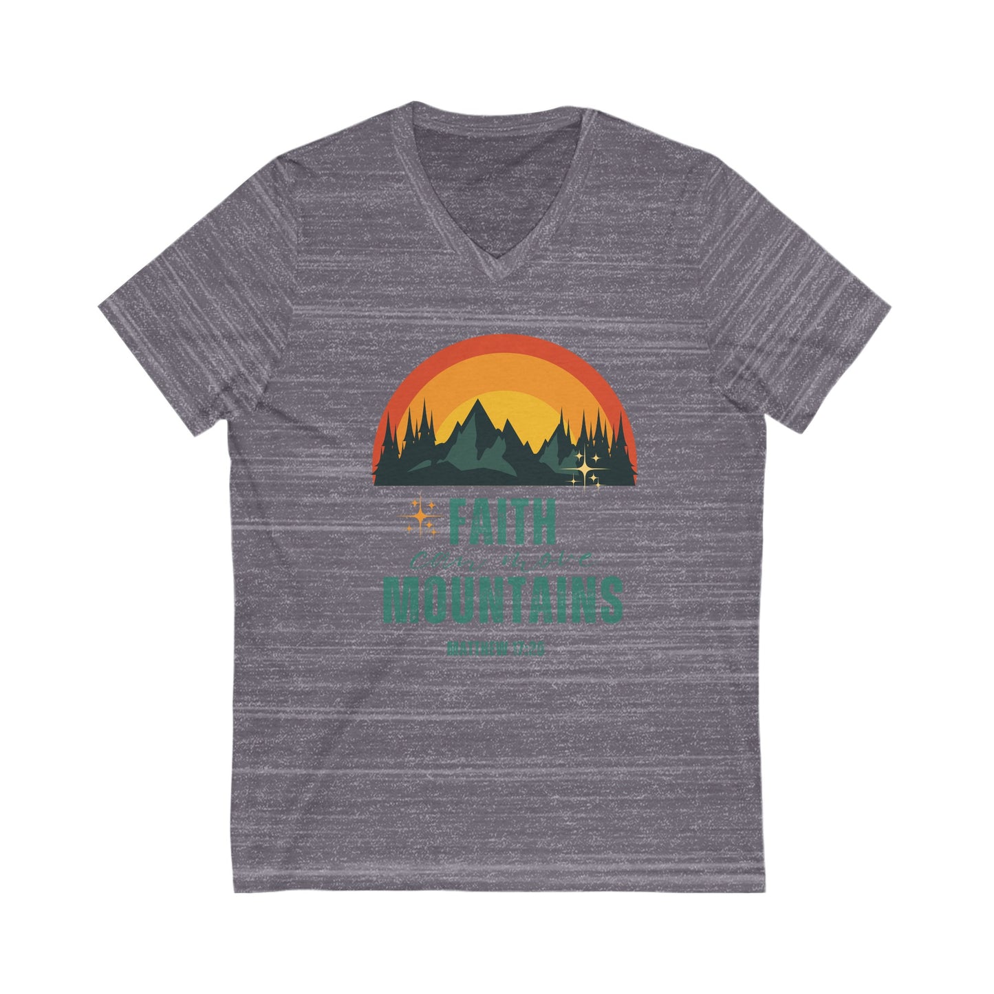 Unisex Jersey Short Sleeve V-Neck Tee