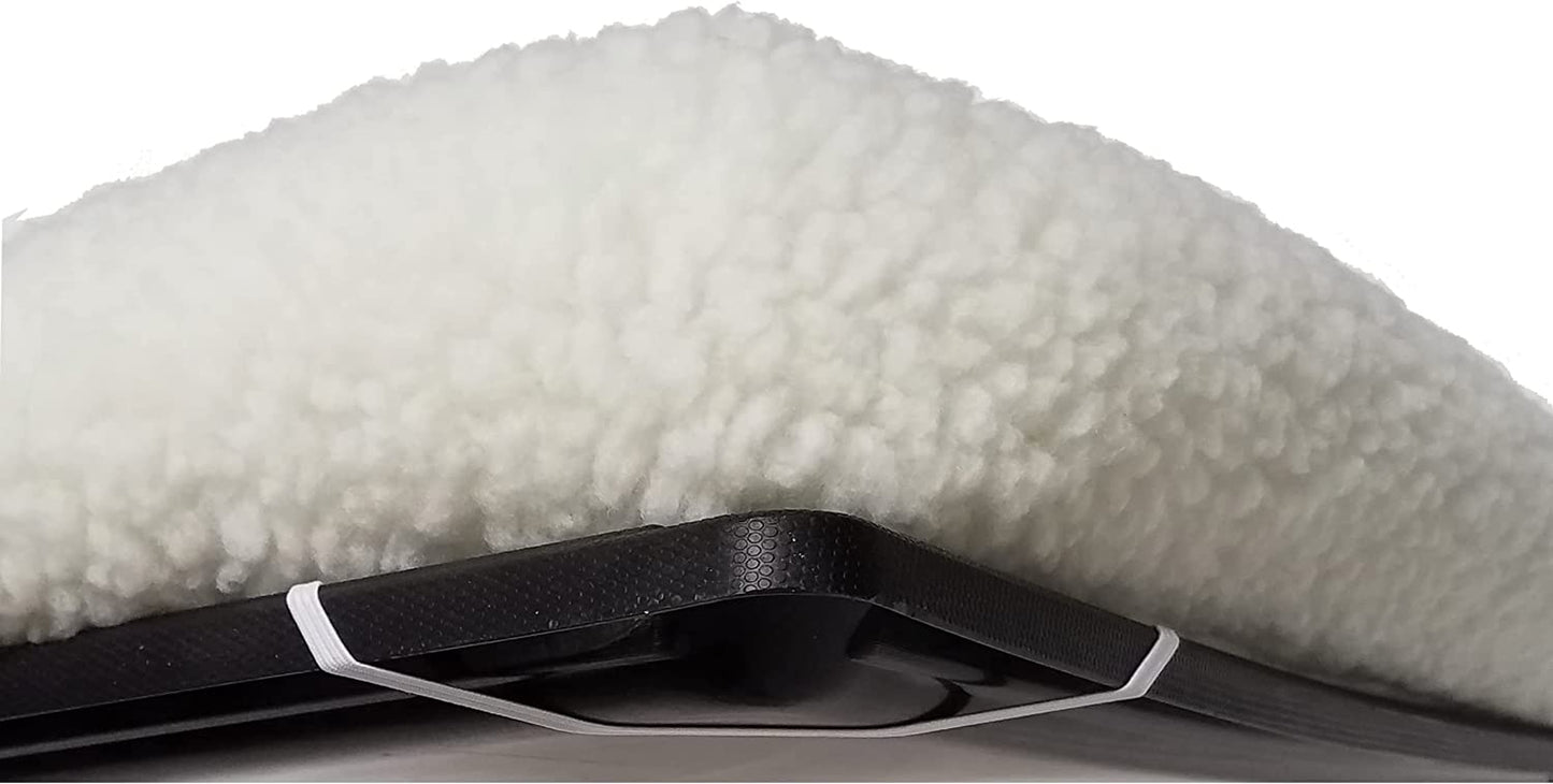Dog Bed 18L-Inch White Fleece Dog Bed or Cat Bed W/ Comfortable Bolster | Ideal for "Toy" Dog Breeds & Fits an 18-Inch Dog Crate | Easy Maintenance Machine Wash & Dry