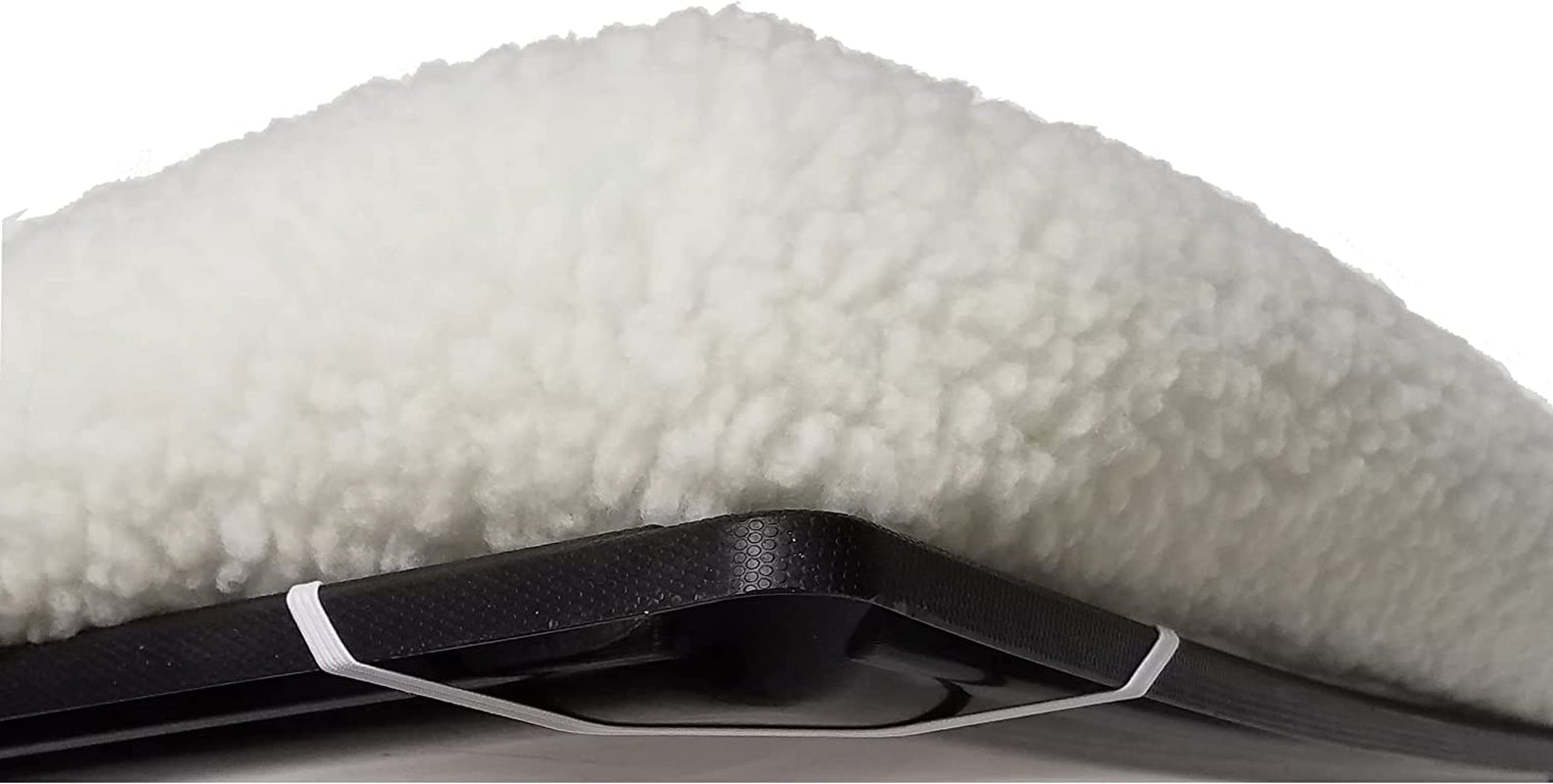 Dog Bed 18L-Inch White Fleece Dog Bed or Cat Bed W/ Comfortable Bolster | Ideal for "Toy" Dog Breeds & Fits an 18-Inch Dog Crate | Easy Maintenance Machine Wash & Dry