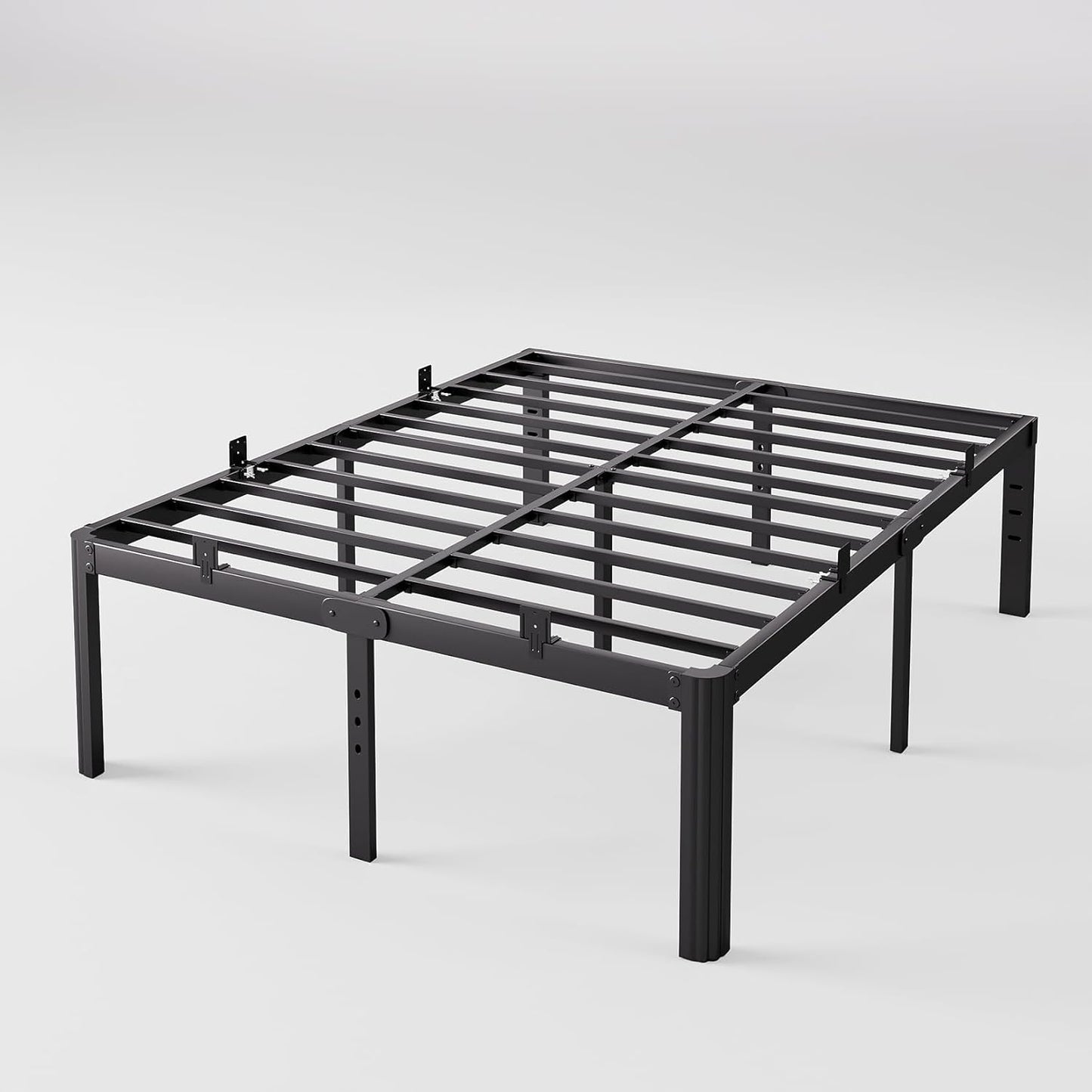 6 Pcs Metal Mattress Slide Stopper, Non Slip Mattress Gripper for King Bed Frame, Prevent Mattress Sliding, Easy to Assemble, Sturdy, Black, 23_05