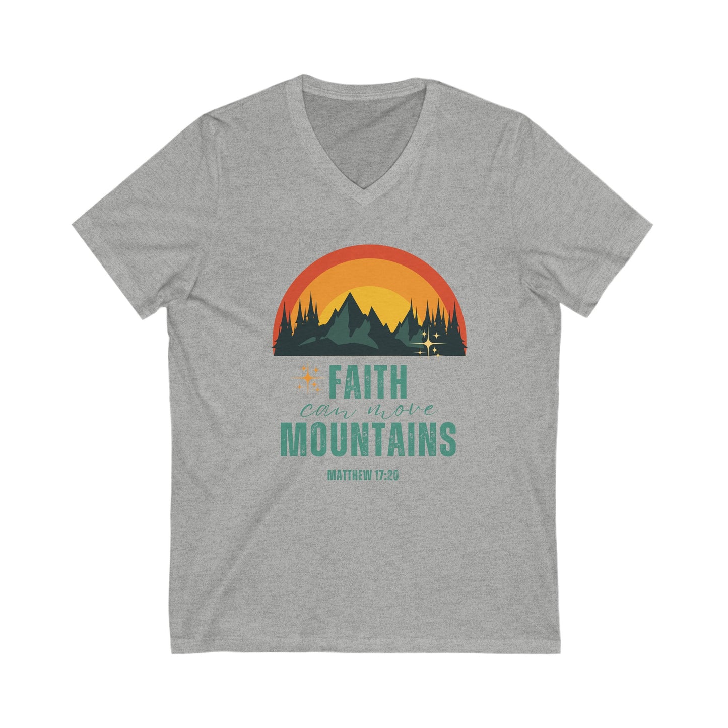 Unisex Jersey Short Sleeve V-Neck Tee