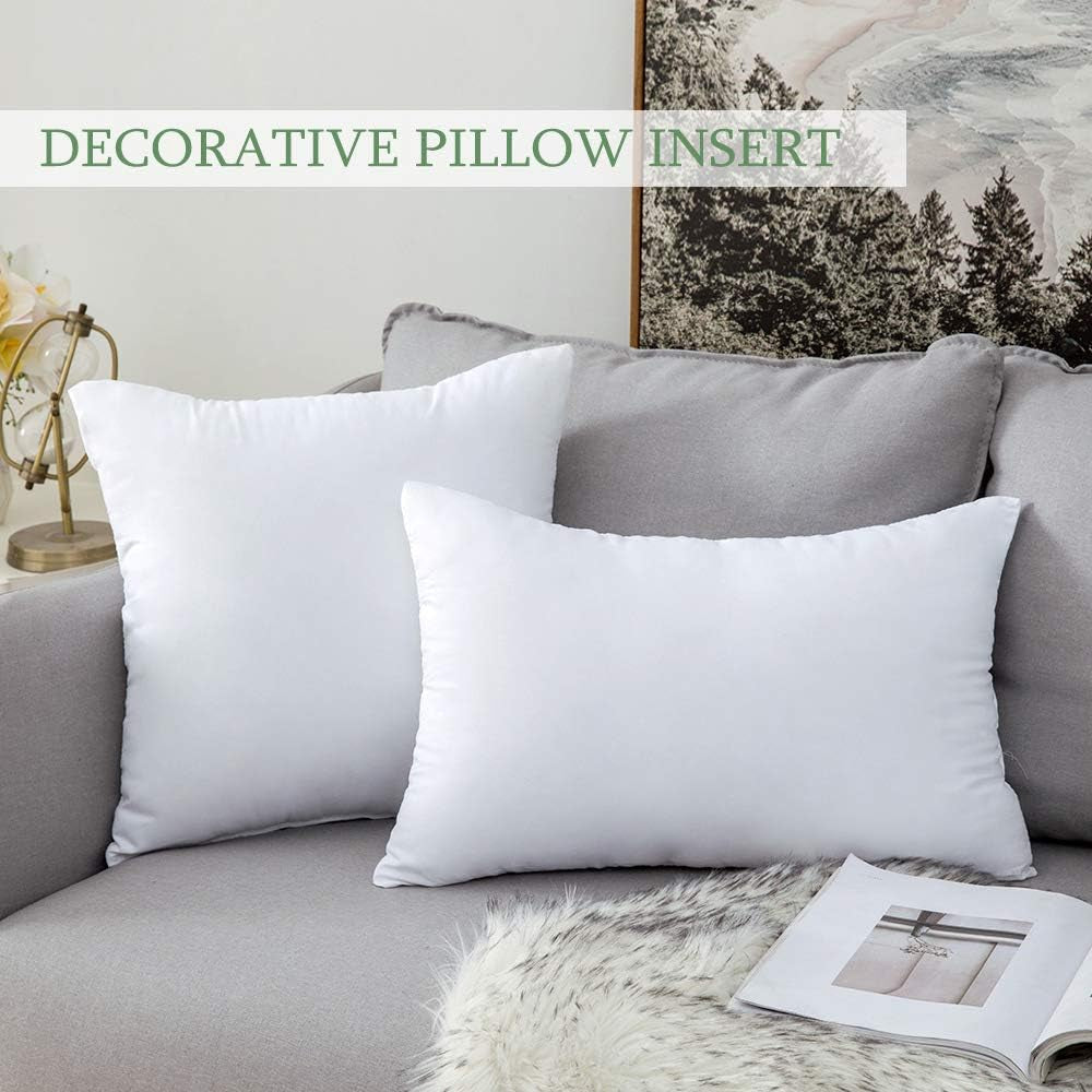 Throw Pillow Insert Premium Pillow Stuffer Sham Rectangle for Decorative Cushion Bed Couch Sofa 17X17 Inch
