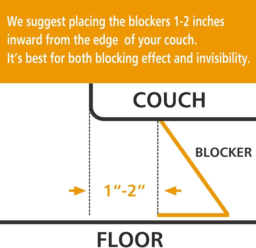 Clear Toy Blockers for Furniture - Stop Things from Going under Couch Sofa Bed and Other Furniture - Suit for Hard Surface Floors Only