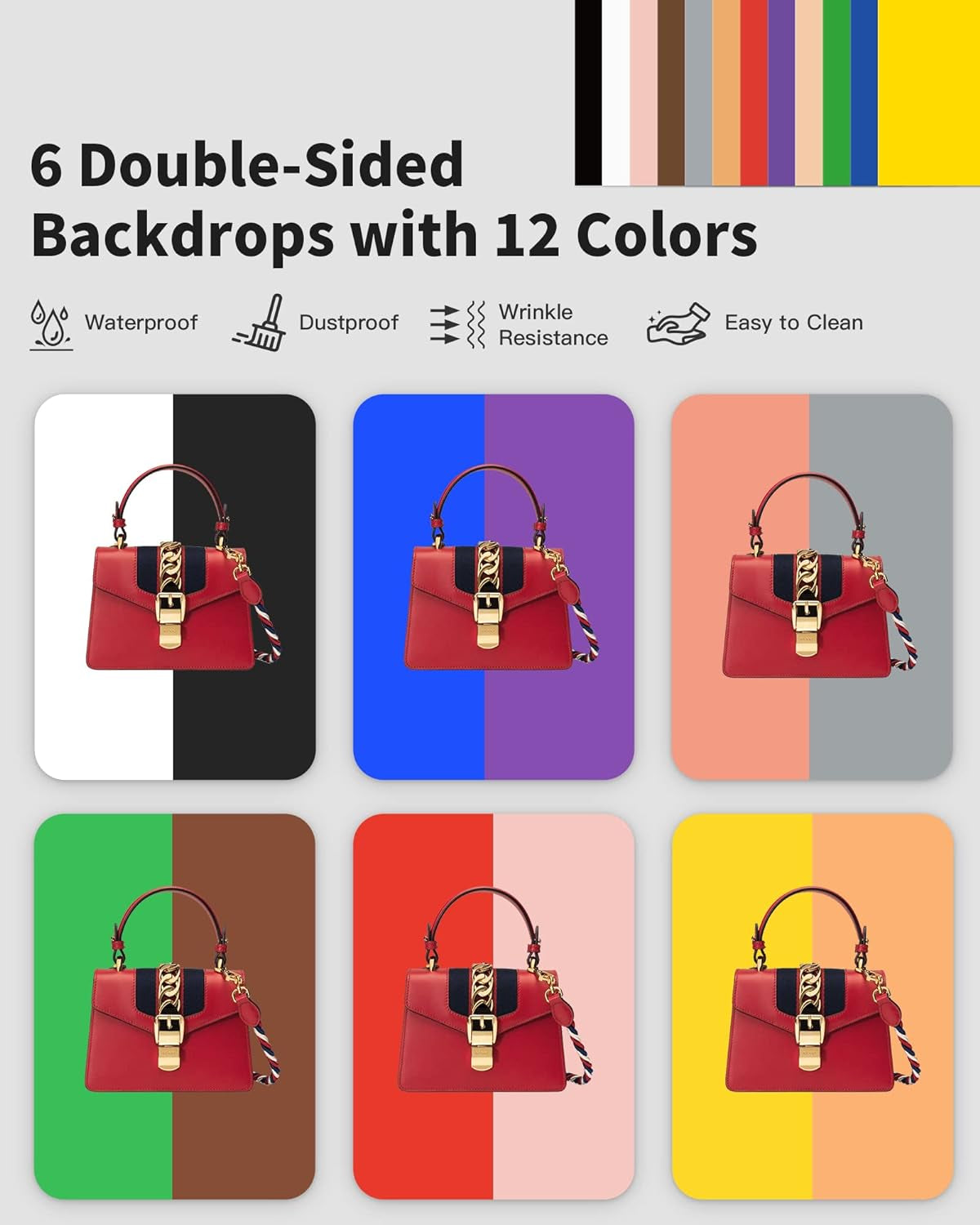 20X20 Inch Light Box Photography, Large Photo Studio Light Box, Professional Dimmable Photo Booth with 240 LED Lights & 6 Double-Sided Color Backdrops Photo Box for Product Photography