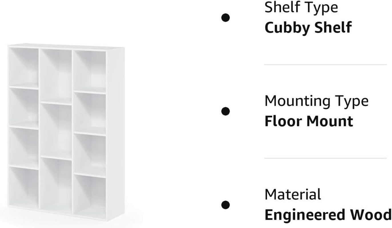 Luder Bookcase / Book / Storage , 11-Cube, White