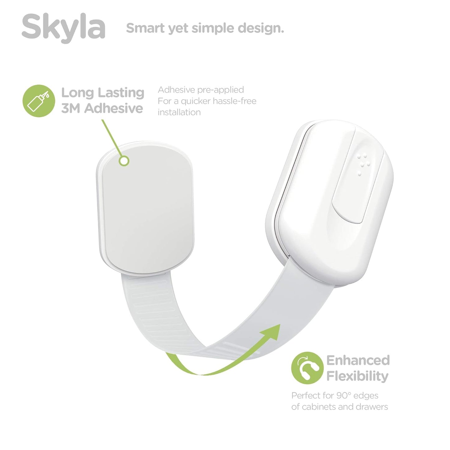 Baby Proofing Child Safety Locks (2 Pack) by  - the Safest, Quickest and Easiest 3M Adhesive Cabinet Latches, No Screws & Magnets, Multi-Purpose for Furniture, Kitchen, Ovens, Toilet Seats
