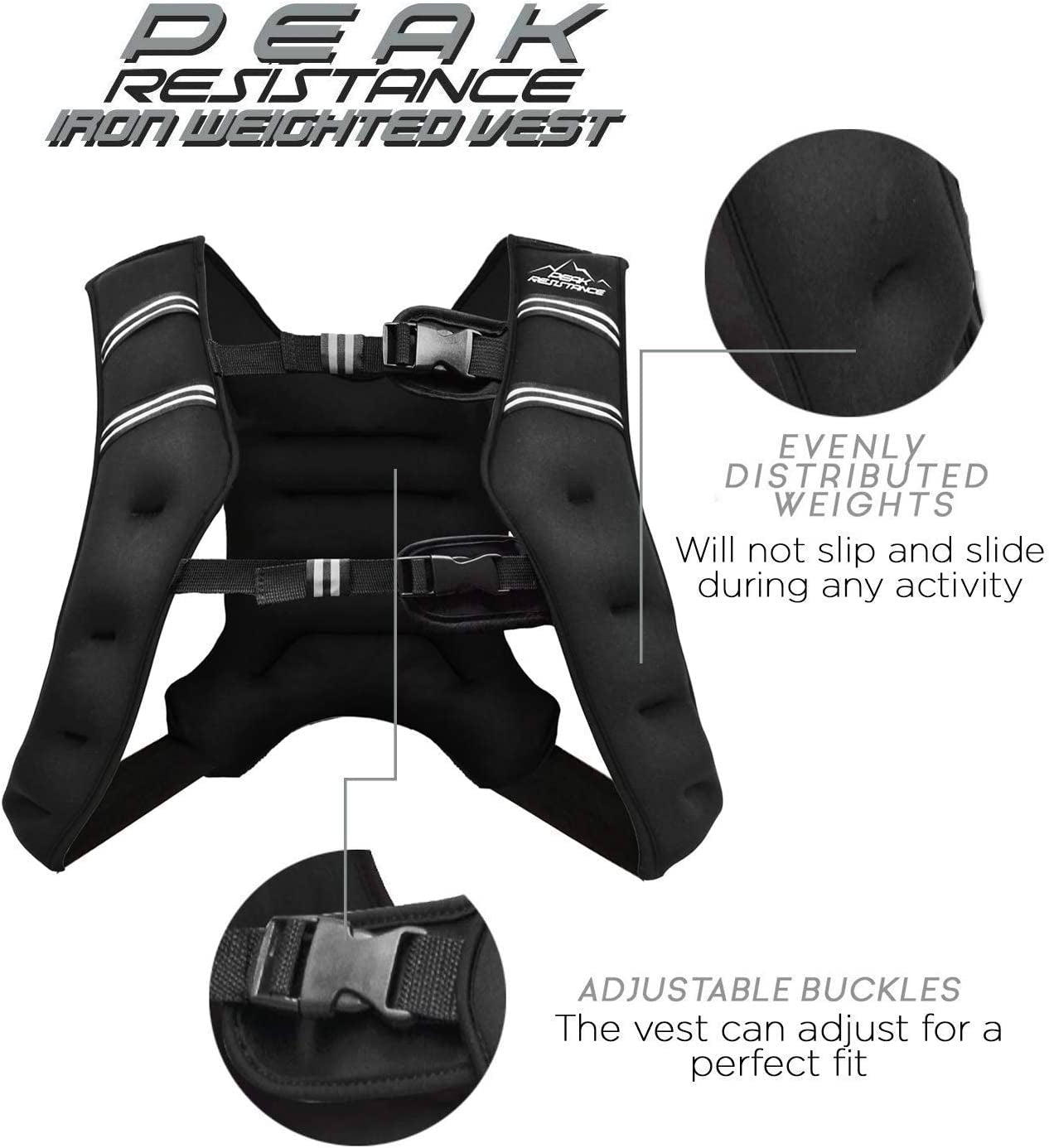 Weighted Vest Workout Equipment, 4Lbs/6Lbs/12Lbs/20Lbs/25Lbs/30Lbs Body Weight Vest for Men, Women, Kids