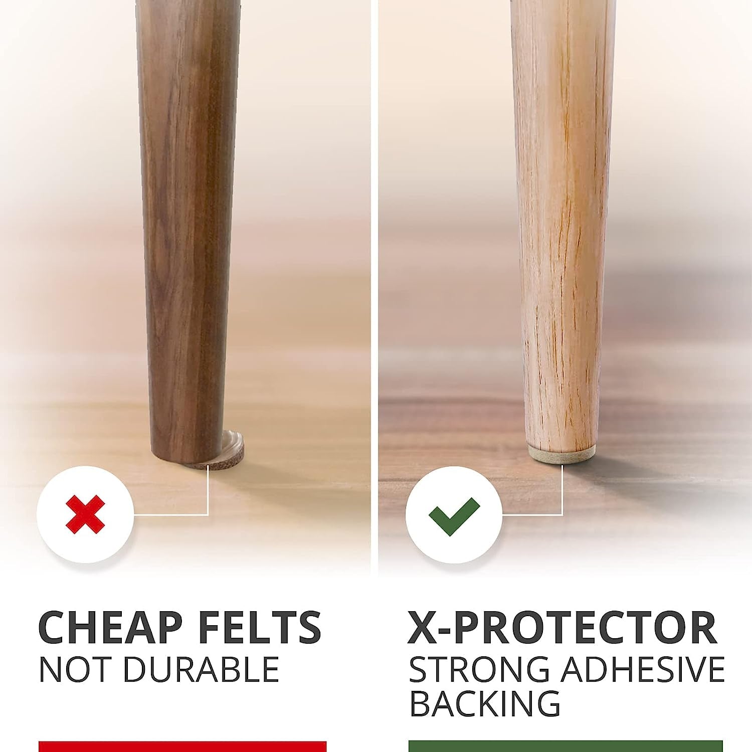 Felt Furniture Pads  133 PCS Premium Furniture Pads - Felt Pads Furniture Feet Best Wood Floor Protectors - Protect Your Hardwood & Laminate Flooring! Brown and Beige