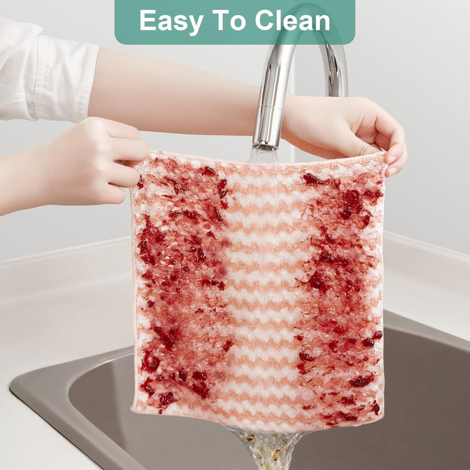 Microfiber Cleaning Cloth, All-Purpose Microfiber Towels, Absorbent Streak Free Lint Free Rags for Cleaningreusable and Washable Towels-5 Pack, Size 11.8 X 11.8 Inch