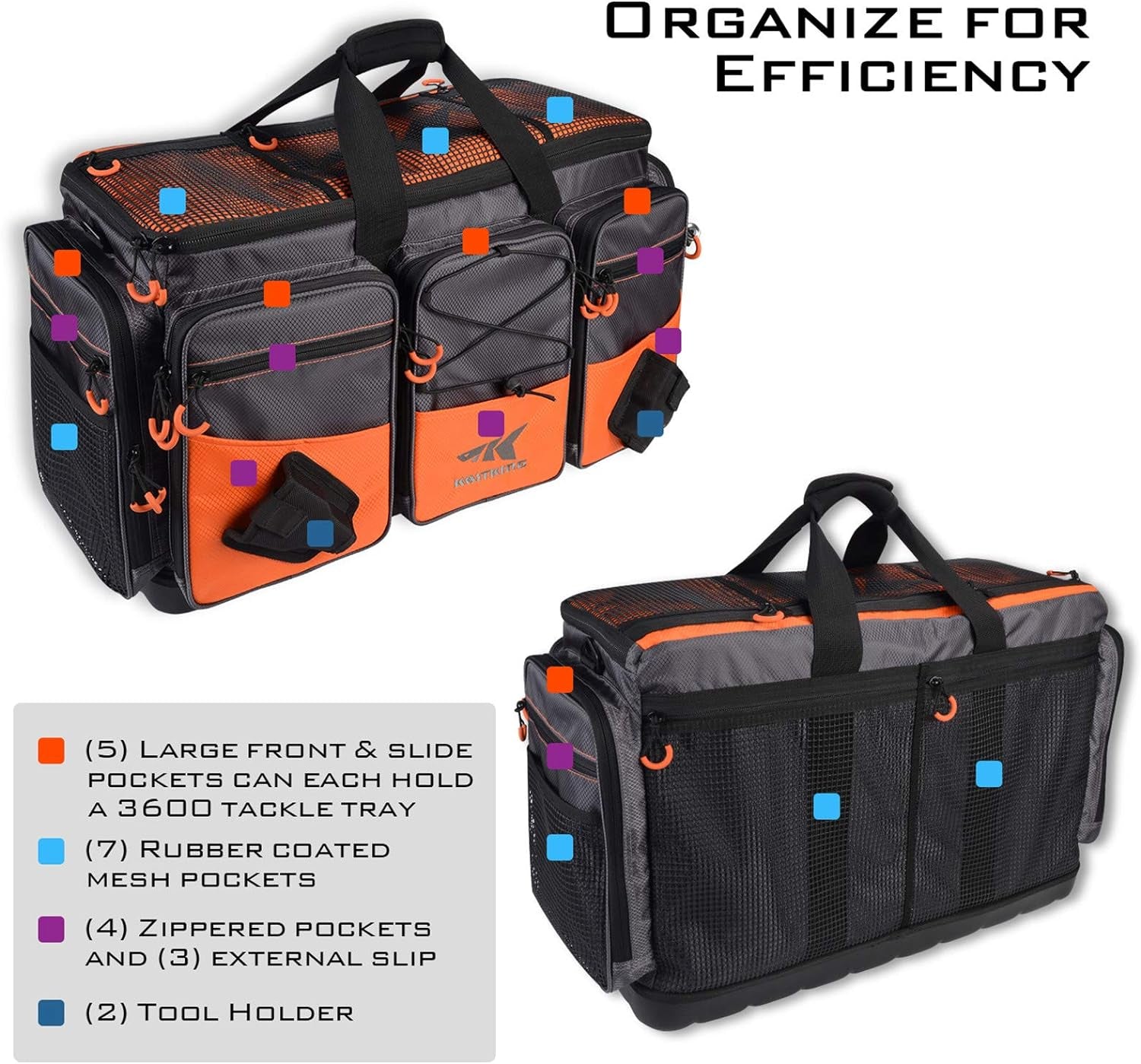 Fishing Gear & Tackle Bags - Saltwater Resistant Fishing Bags - Fishing Tackle Storage Bags