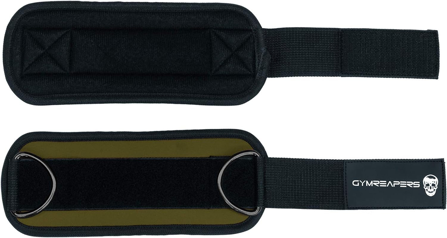 Ankle Straps (Pair) for Cable Machine Kickbacks, Glute Workouts, Lower Body Exercises - Adjustable Leg Straps with Neoprene Padding