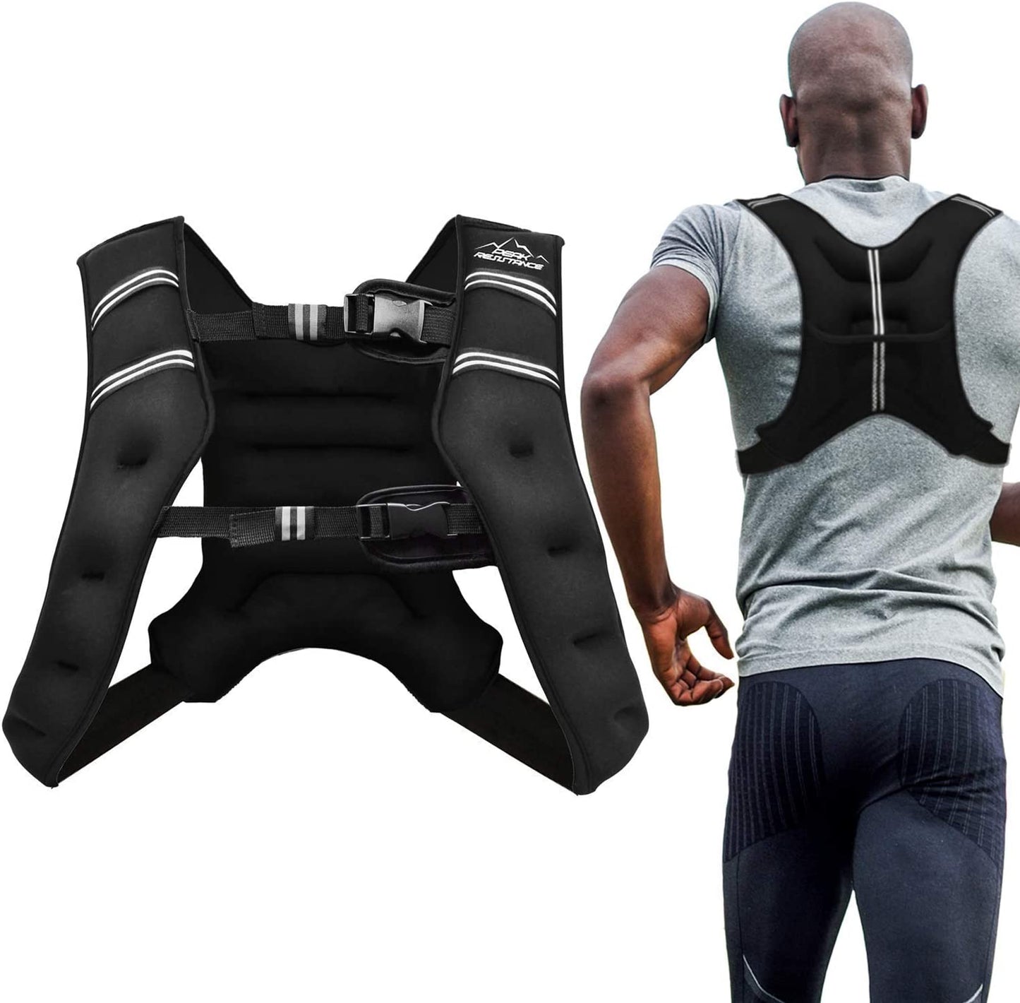 Weighted Vest Workout Equipment, 4Lbs/6Lbs/12Lbs/20Lbs/25Lbs/30Lbs Body Weight Vest for Men, Women, Kids
