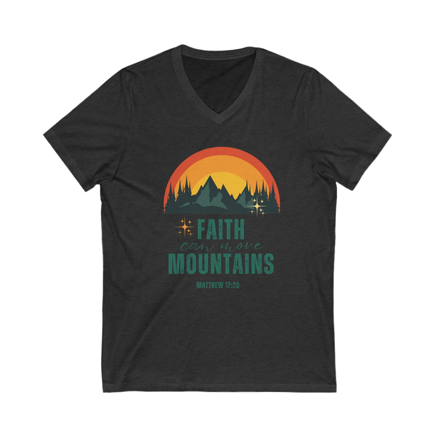 Unisex Jersey Short Sleeve V-Neck Tee