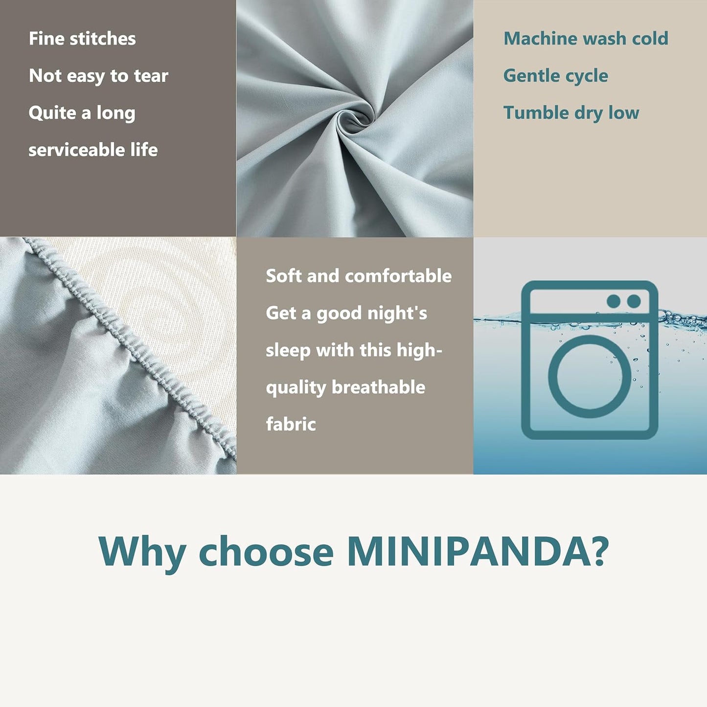 Twin Fitted Sheet Only, Gray Microfiber Bed Sheets - Deep Pocket - Ultra Soft - Easy Care (Gray, Twin)