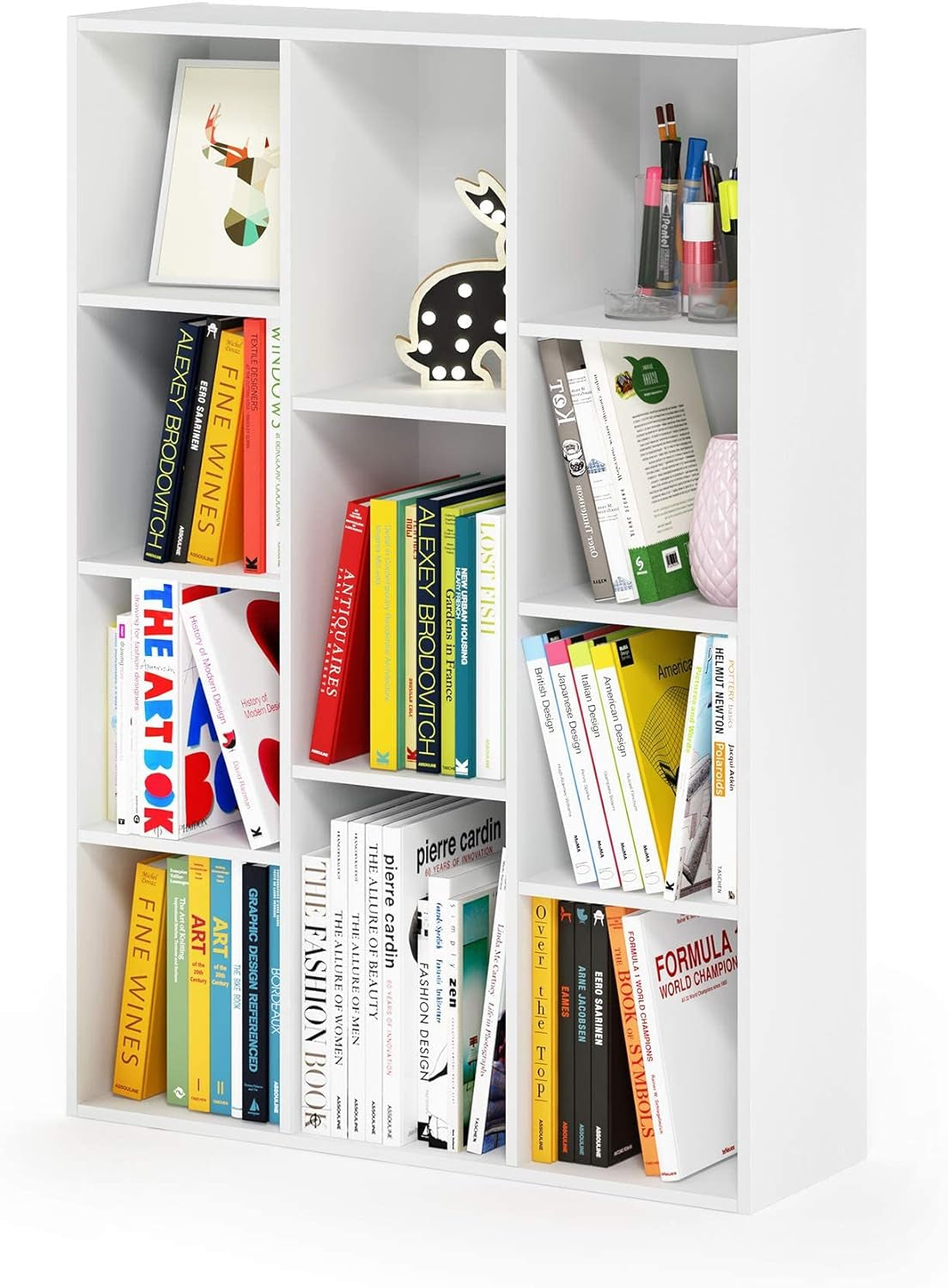 Luder Bookcase / Book / Storage , 11-Cube, White