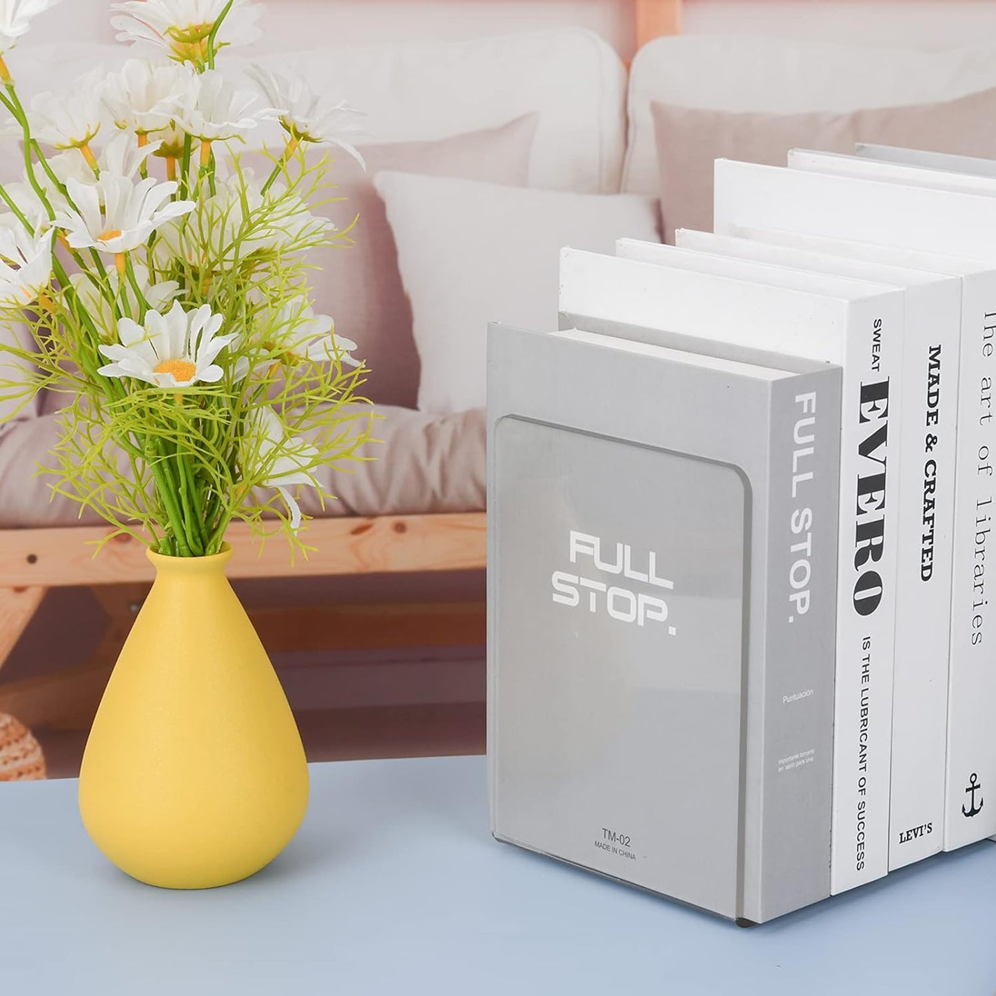 20 Pcs Plastic Acrylic Bookends, Clear Acrylic Non Skid Book Ends Organizer Bookshelf Decor Decorative Bedroom Library Office School Supplies Stationery Gift (7.08"X4.72"_10 Pairs)