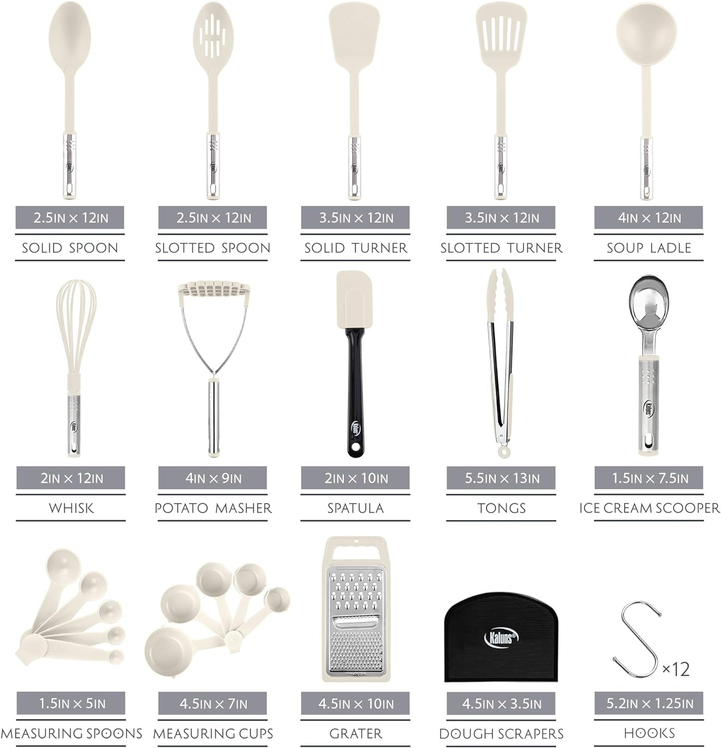 Kitchen Utensils Set 35 PCS Cooking Utensils Set, Nonstick and Heat Resistant Nylon Stainless Steel Silicone Spatula Set - Kitchen Gadgets Home Essentials Kitchen Accessories, Apartment Must Haves
