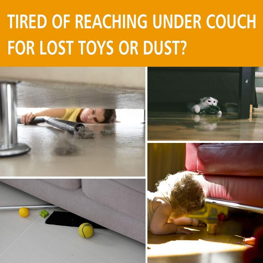 Clear Toy Blockers for Furniture - Stop Things from Going under Couch Sofa Bed and Other Furniture - Suit for Hard Surface Floors Only