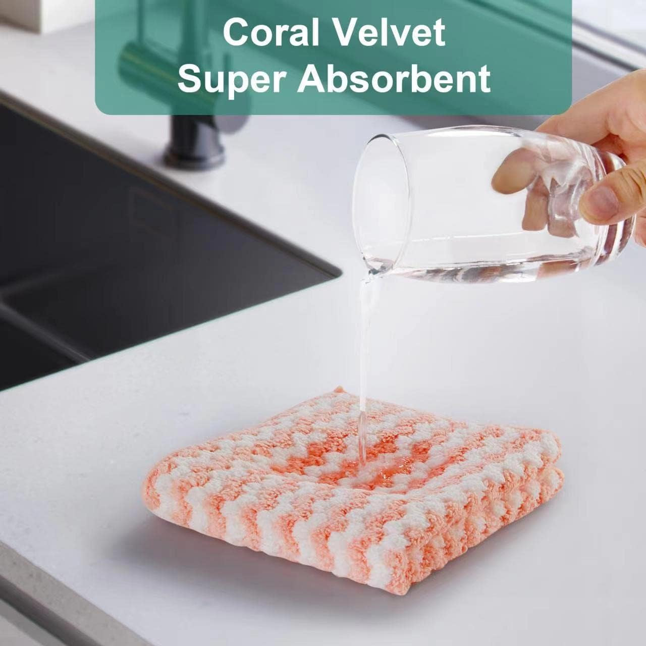 Microfiber Cleaning Cloth, All-Purpose Microfiber Towels, Absorbent Streak Free Lint Free Rags for Cleaningreusable and Washable Towels-5 Pack, Size 11.8 X 11.8 Inch