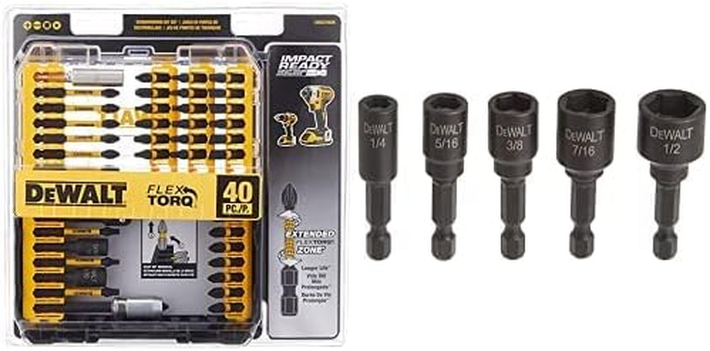 Screwdriver Bit Set (40-Piece) and Magnetic Nut Driver Set (5-Piece)