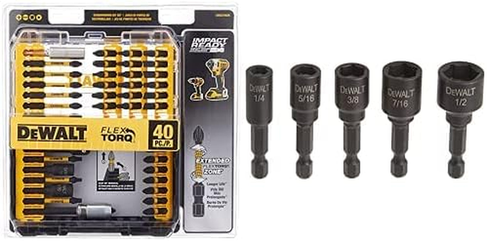 Screwdriver Bit Set (40-Piece) and Magnetic Nut Driver Set (5-Piece)