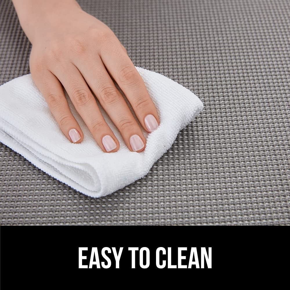 Drawer Shelf and Cabinet Liner, Thick Strong Grip, Non-Adhesive Liners Protect Kitchen Cabinets and Cupboard, Bathroom Drawers, Easy Install, Breathable Mat, 12" X20', Beige
