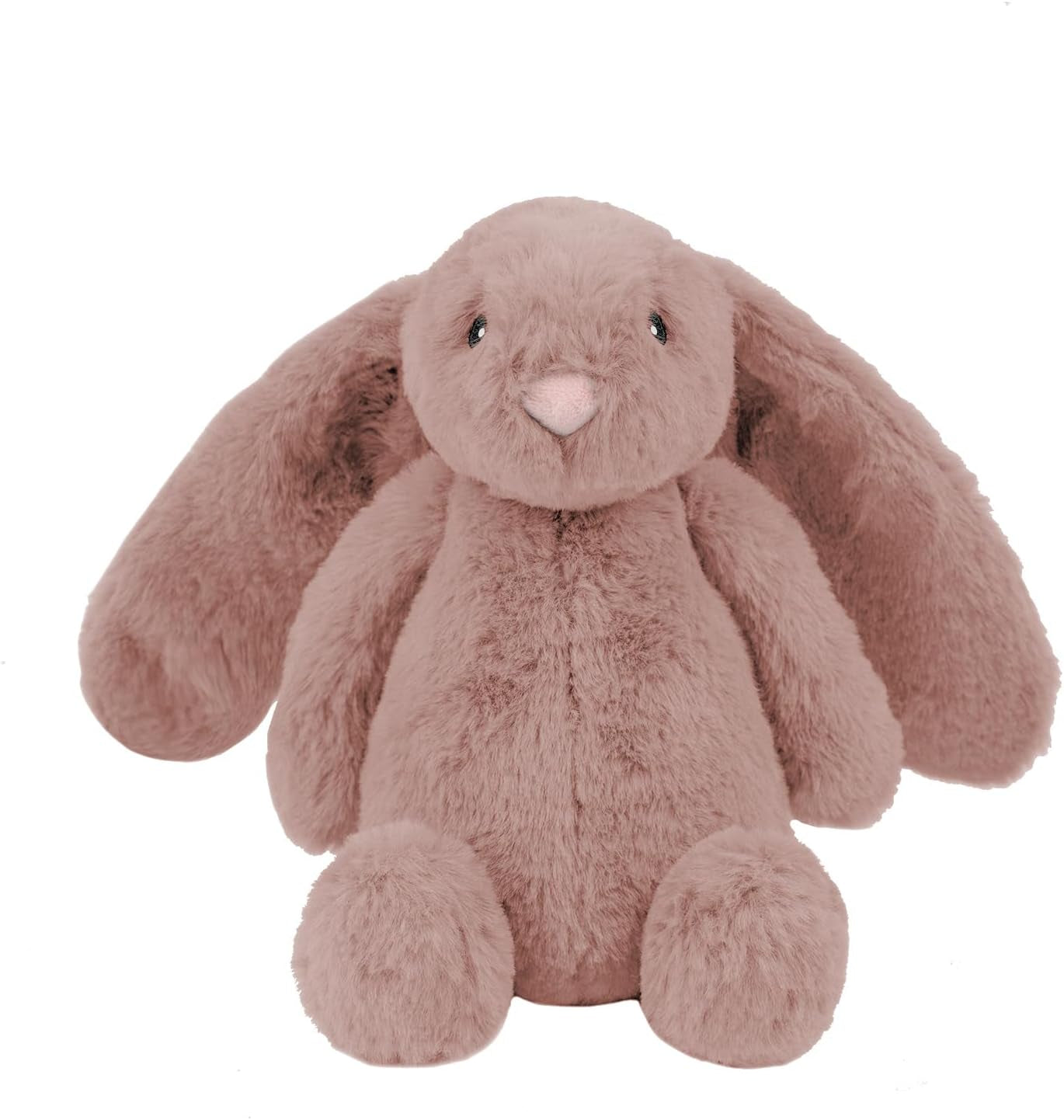 Interactive Bunny Buddy Dog Toy with Crinkle and Squeaky Enrichment for Small and Medium Breed Puppies or Dogs, Cute and Plush - Bunny (Mauve)