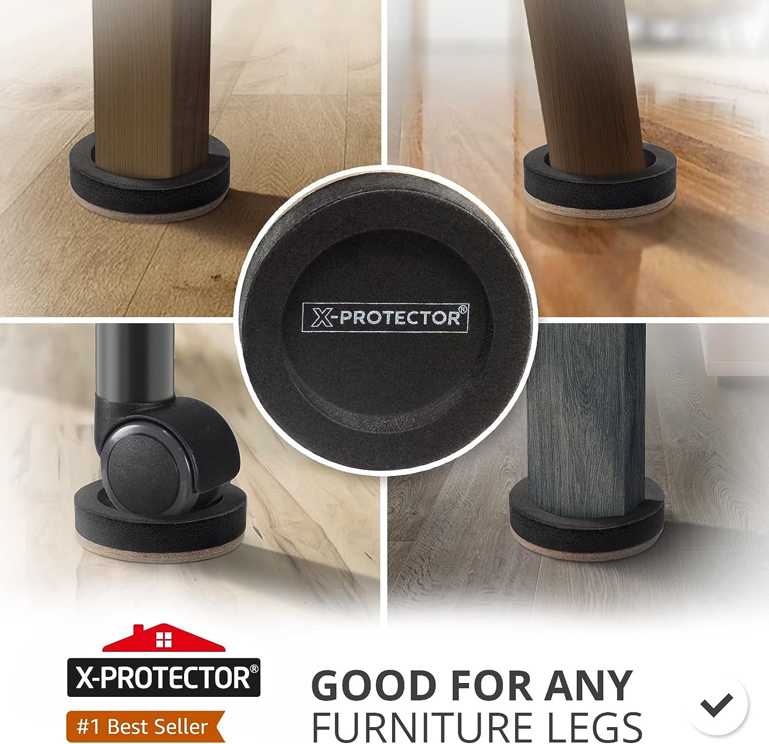 Felt Furniture Sliders for Hardwood Floors  8 PCS 3 ½” - Furniture Slider with Unique Design - Heavy-Duty Furniture Movers for Hard Surfaces - Felt Sliders - Move Your Furniture Easily!
