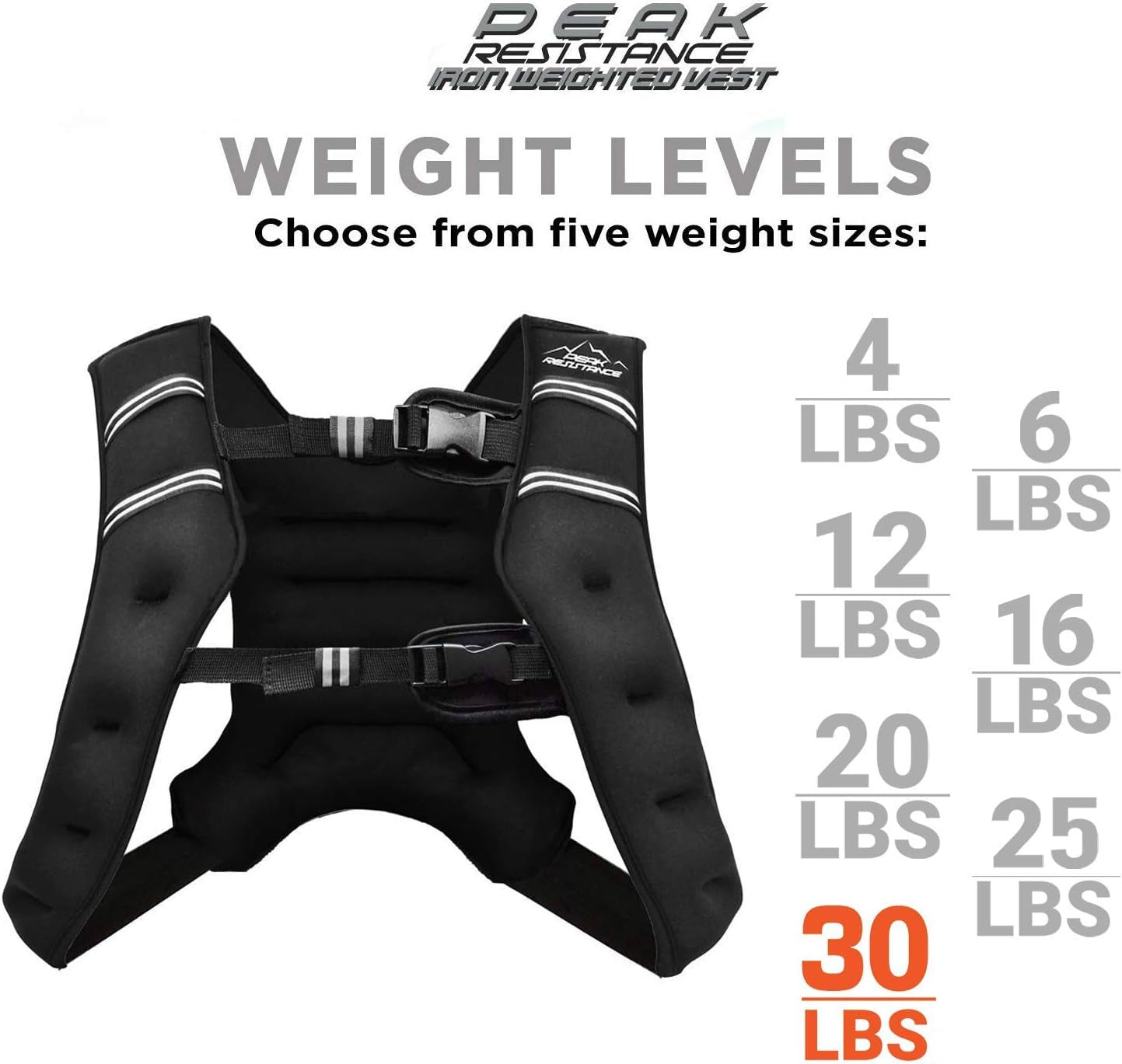 Weighted Vest Workout Equipment, 4Lbs/6Lbs/12Lbs/20Lbs/25Lbs/30Lbs Body Weight Vest for Men, Women, Kids