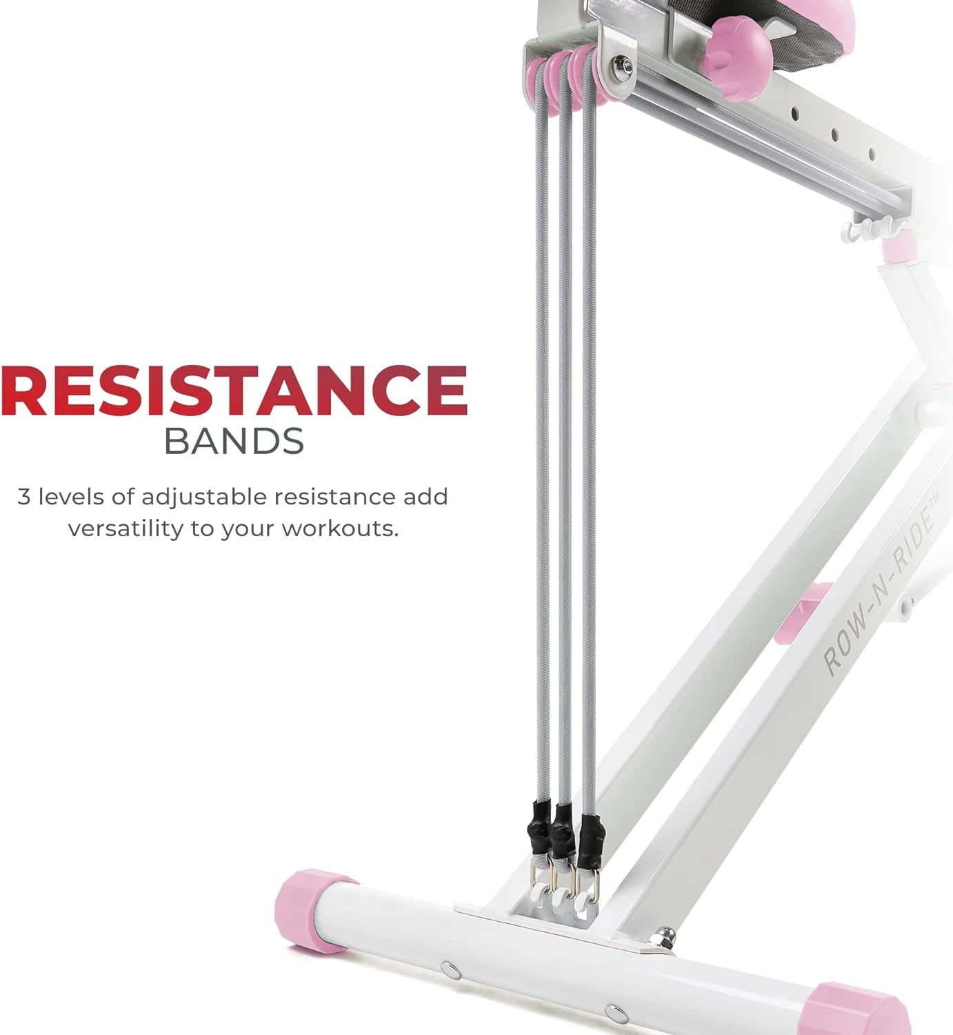 Row-N-Ride Squat Assist Trainer for Glutes & Legs Workout with Adjustable Resistance, Optional Full Motion & Smart Connected Fitness App