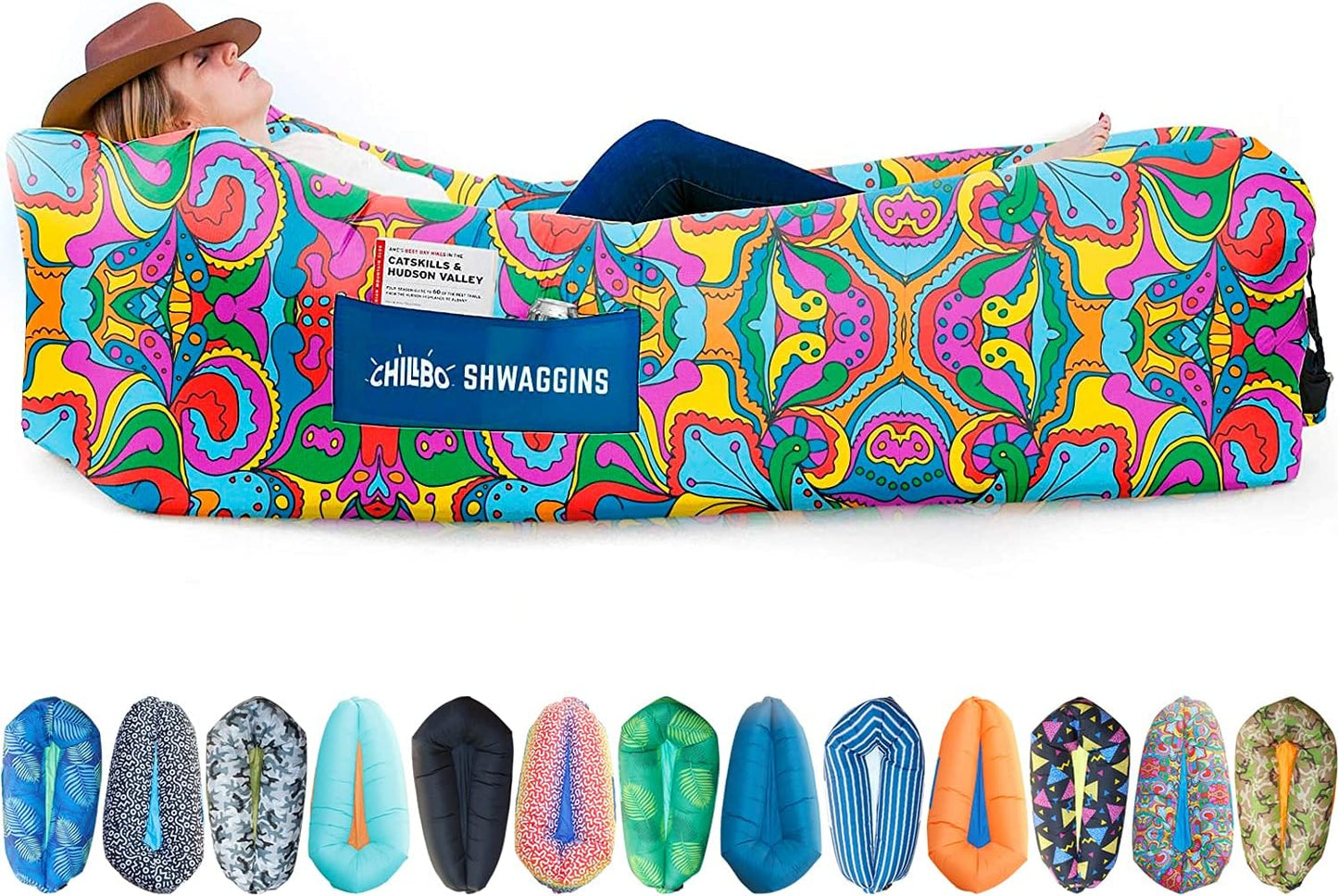 Shwaggins Inflatable Couch – Cool Inflatable Lounger Easy Setup Is Perfect for Beach Gear, Camping Fun and Festival Accessories.