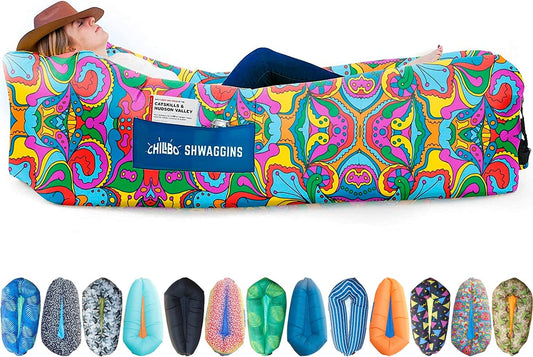 Shwaggins Inflatable Couch – Cool Inflatable Lounger Easy Setup Is Perfect for Beach Gear, Camping Fun and Festival Accessories.