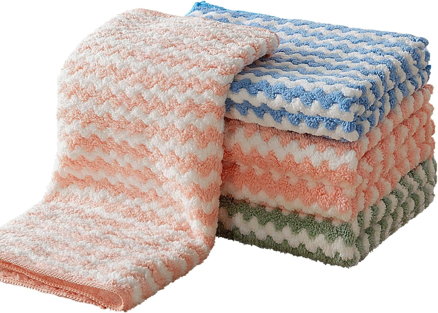 Microfiber Cleaning Cloth, All-Purpose Microfiber Towels, Absorbent Streak Free Lint Free Rags for Cleaningreusable and Washable Towels-5 Pack, Size 11.8 X 11.8 Inch