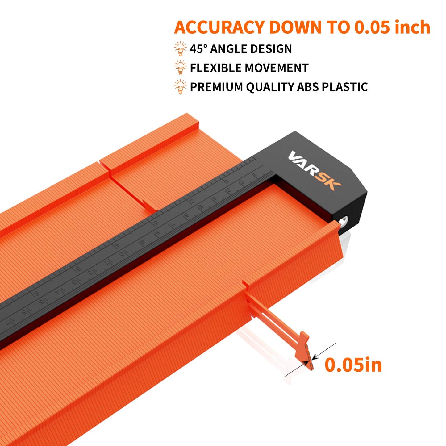 Contour Gauge Profile Tool with Light 5+10 Inch - Super Gauge Shape and Outline Tool, Gifts for Men Dad Him, Cool Gadgets for Men DIY Handyman, Home Improvement Measuring Woodworking Tools