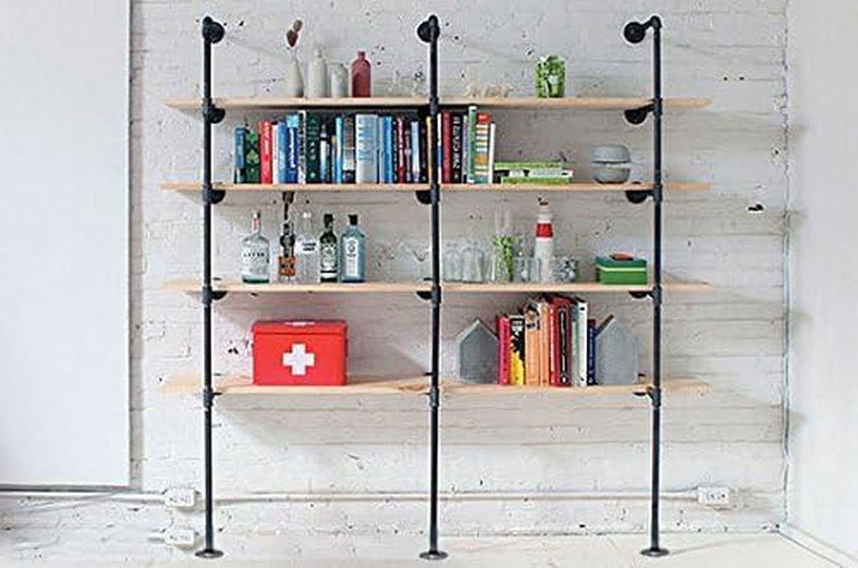 Industrial Retro Wall Mount Iron Pipe Shelf,Diy Open Bookshelf,Hung Bracket,Home Improvement Kitchen Shelves,Tool Utility Shelves, Office Shelves,Ceiling Mount Shelf Shelves