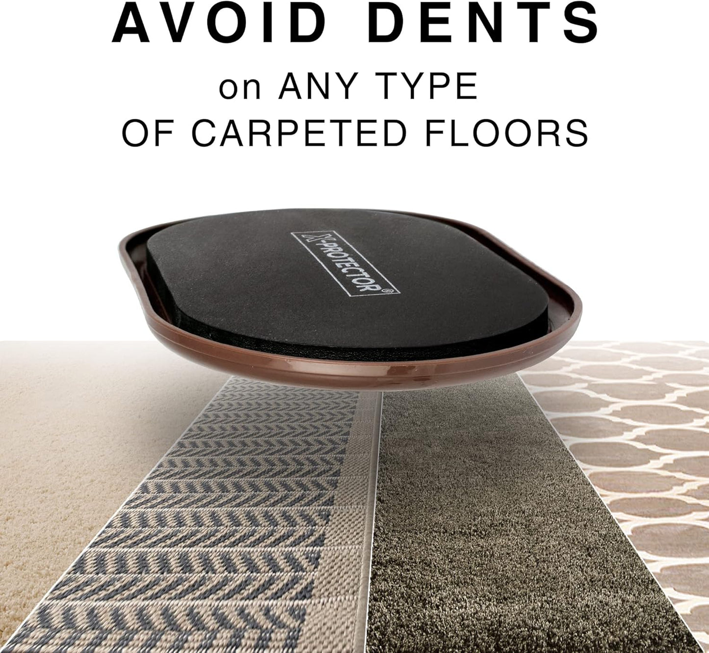 Furniture Sliders for Carpet - 4 PCS 6" X 3 1/2" - the Best Heavy-Duty Moving Pads - Sliders for Furniture. Move Your Furniture Easily with Reusable Furniture Moving Sliders for Carpets!