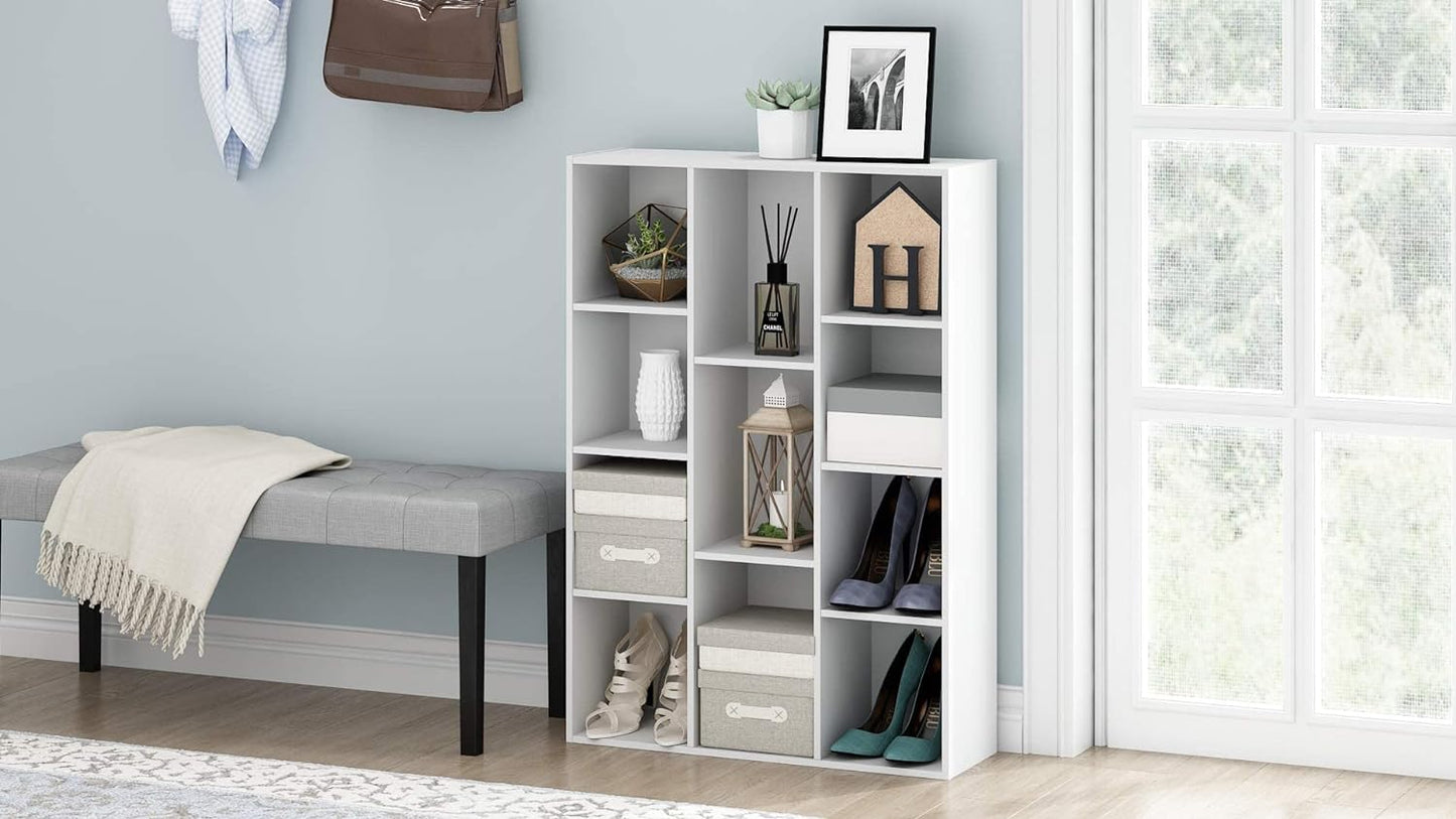 Luder Bookcase / Book / Storage , 11-Cube, White