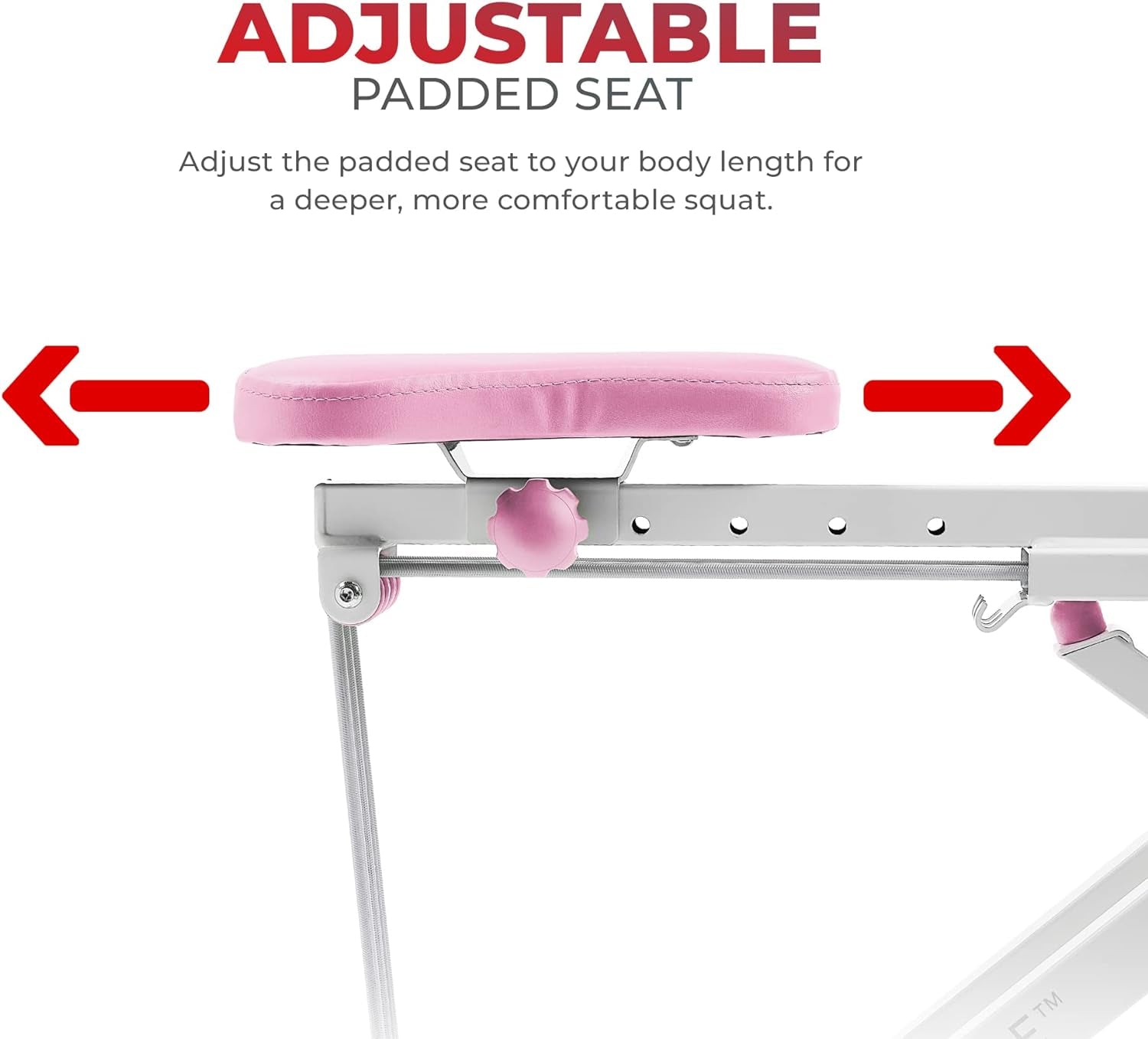 Row-N-Ride Squat Assist Trainer for Glutes & Legs Workout with Adjustable Resistance, Optional Full Motion & Smart Connected Fitness App