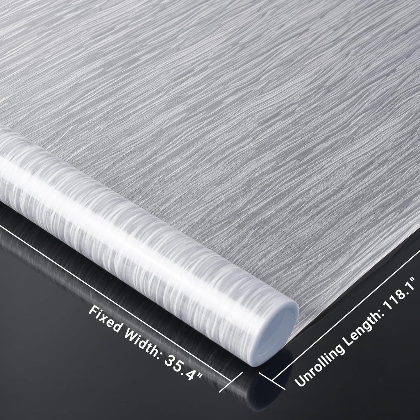 Window Privacy Film Frosted Glass Window Film Removable Window Vinyl Door Window Coverings UV Blocking Self Static Cling Non-Adhesive Window Clings Sticker for Home Decor, 35.4" X 118.1"