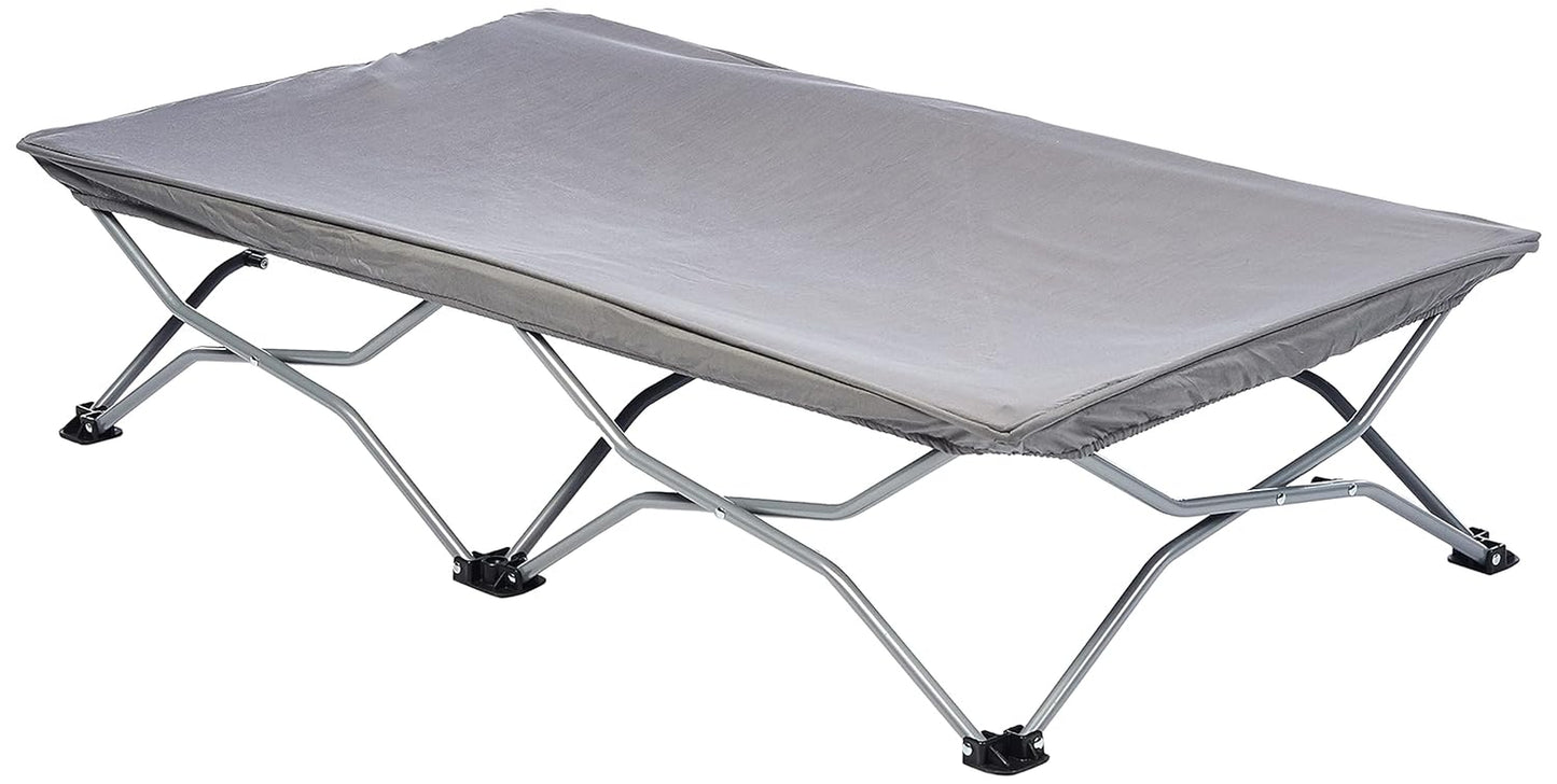 My Cot Portable Travel Bed, Includes Fitted Sheet, Grey, 1 Count (Pack of 1)