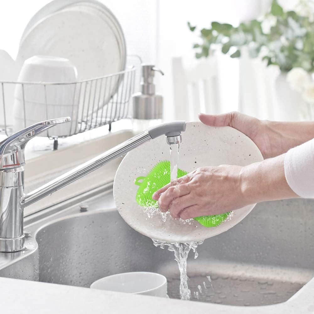 3PCS  Silicone Dish Sponges, Super Food-Grade Silicone Sponges Kitchen Sponge, Multi-Purpose and Efficient Sponge Kitchen Gadgets, Especial Delicate Kitchen Sponge Brush